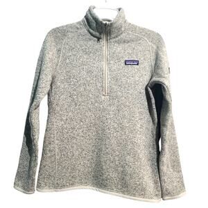 Patagonia Women's Pelican Beige Better Sweater 1/4 Zip Pullover Size S